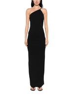 Black One-Shoulder Maxi Dress 1