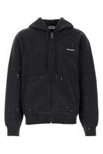 Black Relaxed Logo Hoodie 1