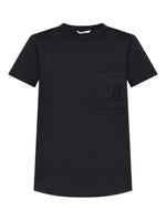 Black Logo Cotton T-shirt 1