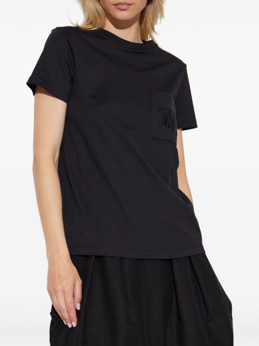 Black Logo Cotton T-shirt 2