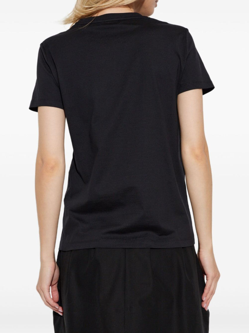 Black Logo Cotton T-shirt 5