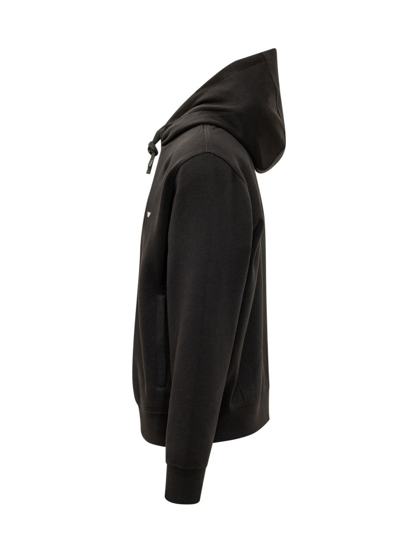 Black Logo Regular Hoodie 3