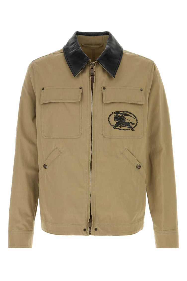 Beige Shirt Collar Jacket 1