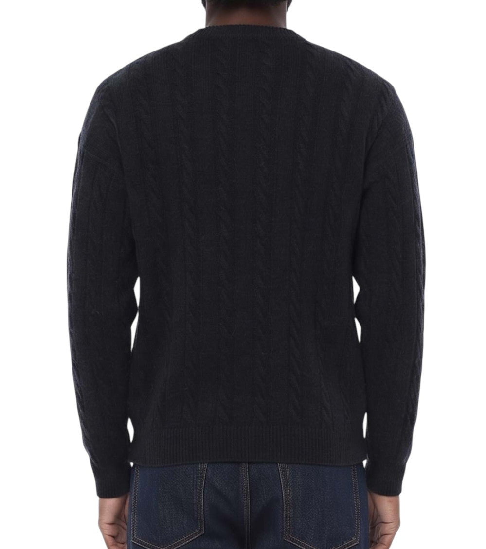 Navy Blue Knitted Sweater 2