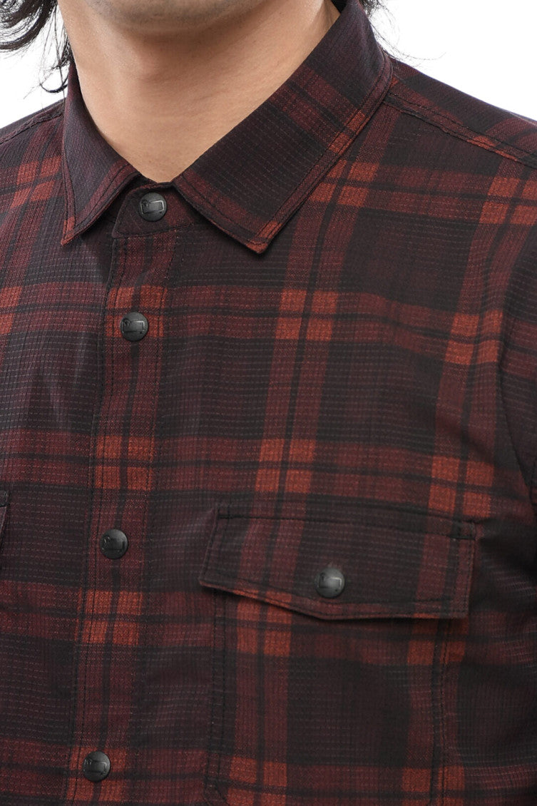 Red Regular Check Shirt 3