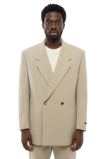Beige Double Breasted Blazer 1