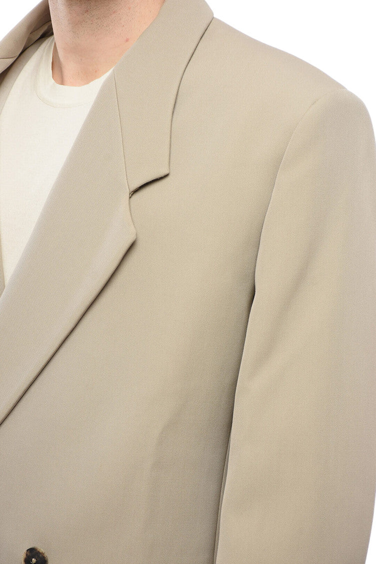 Beige Double Breasted Blazer 3