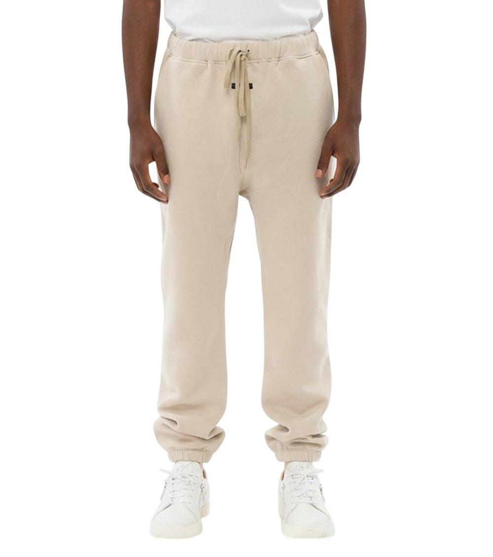 Beige Drawstring Sweatpants 1