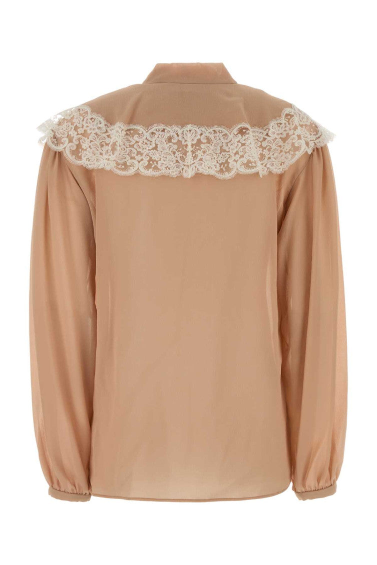 Beige Regular Lace Shirt 2