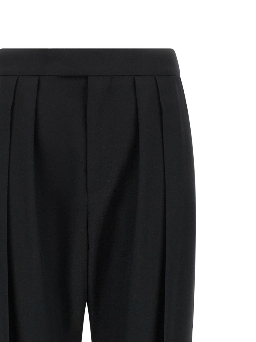 Black Tapered Pleated Pants 3
