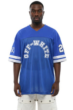 Blue V Neck Logo T-Shirt 1