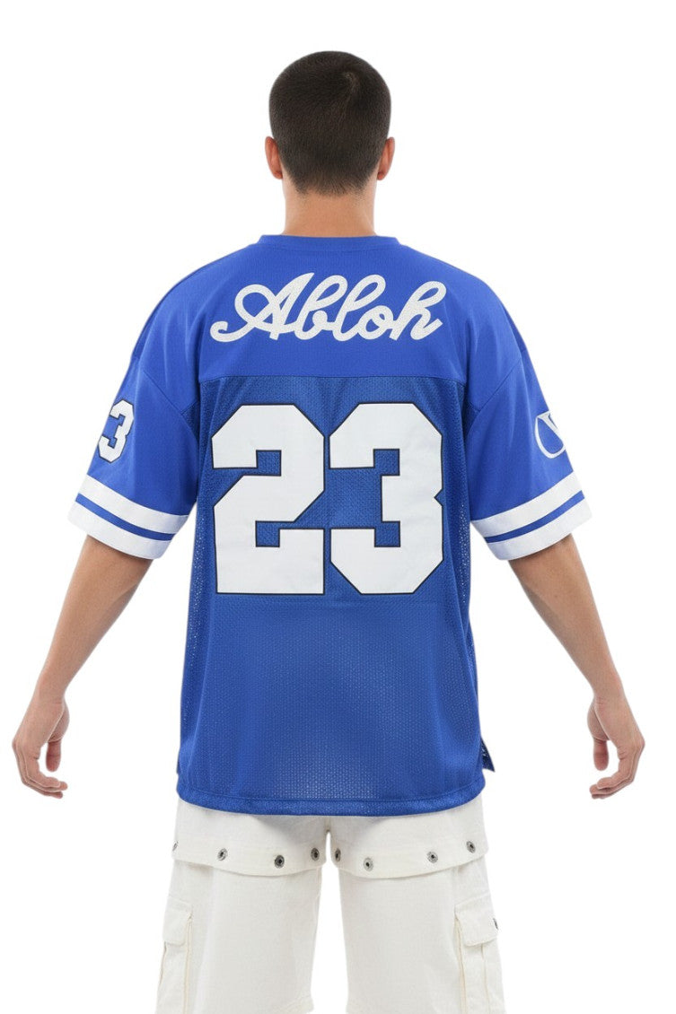Blue V Neck Logo T-Shirt 2
