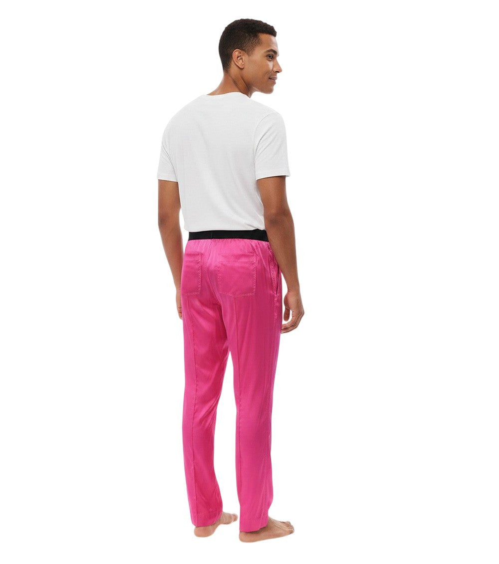 Pink Regular Solid Pyjama 2