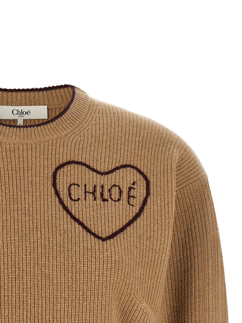 Brown Logo Crew Neck Sweater 3