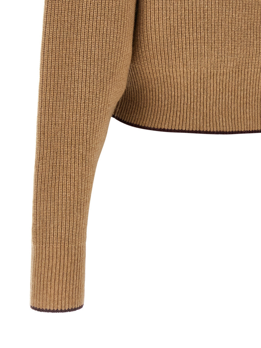 Brown Logo Crew Neck Sweater 4