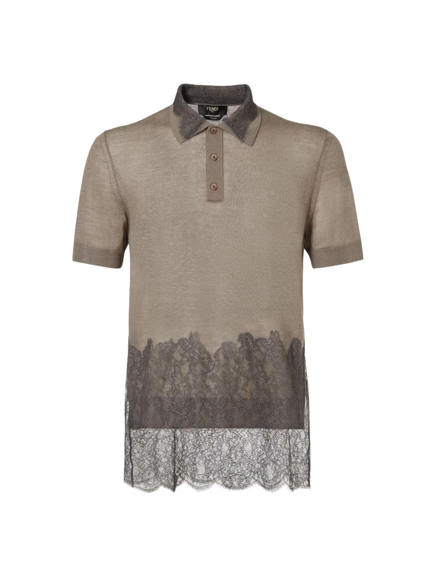 Dove Grey Lace Polo 1