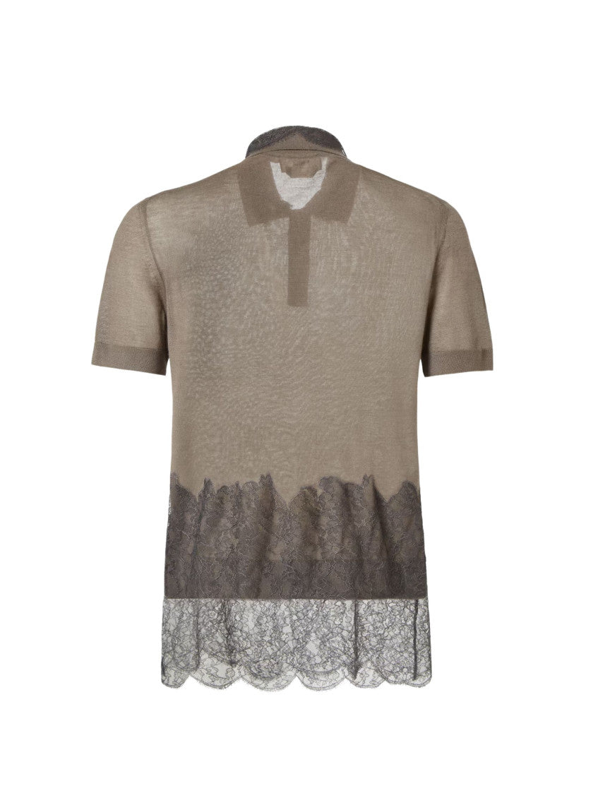 Dove Grey Lace Polo 2