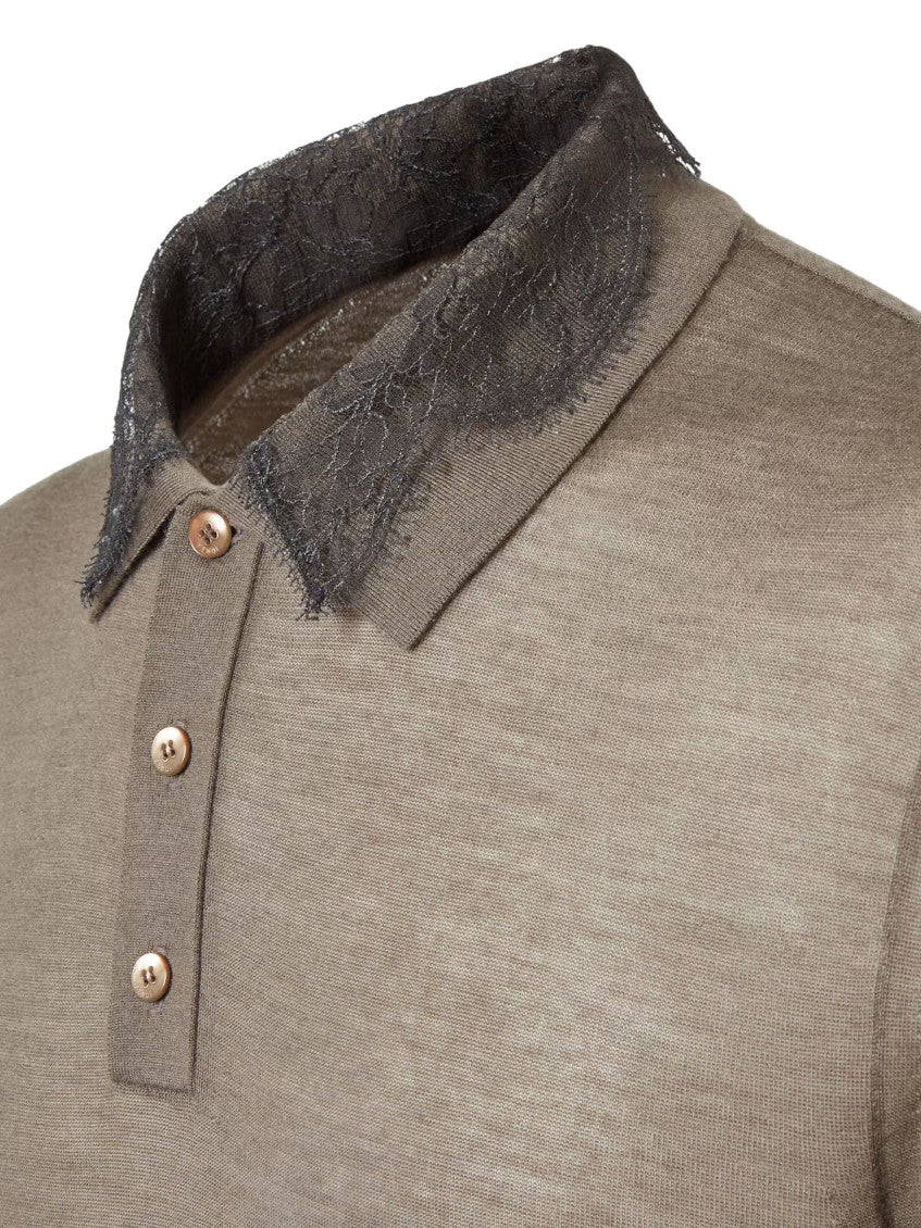 Dove Grey Lace Polo 3