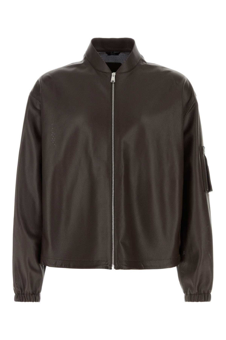 Dark Brown Bomber Jacket 1