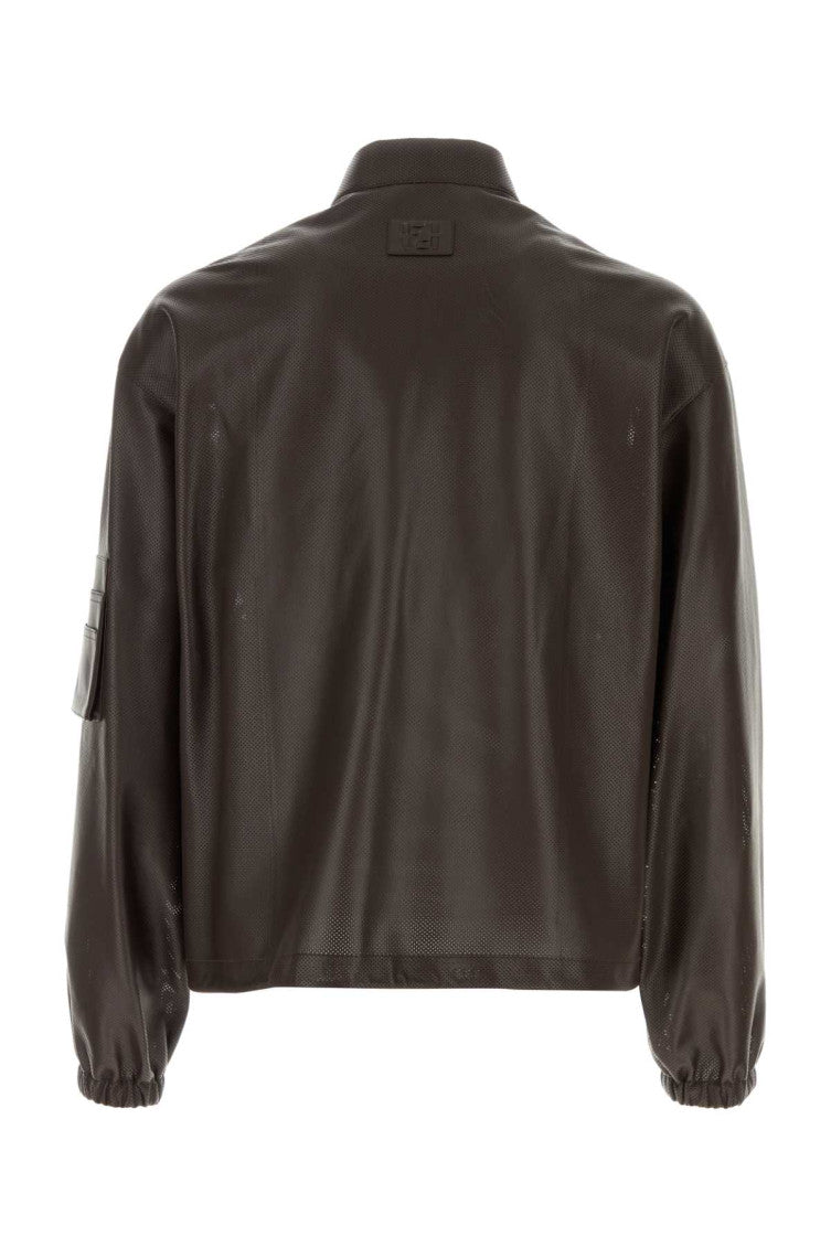 Dark Brown Bomber Jacket 2