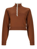 Brown Mock Collar Sweater 1