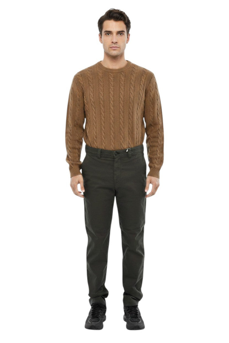 Dark Green Chino Trousers 1