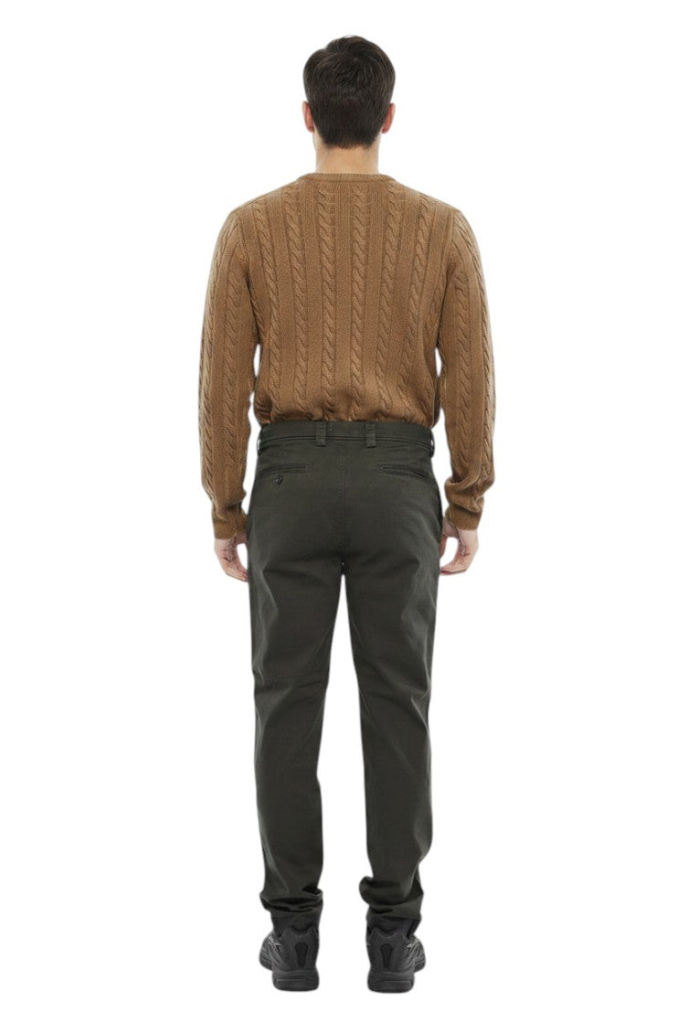 Dark Green Chino Trousers 2