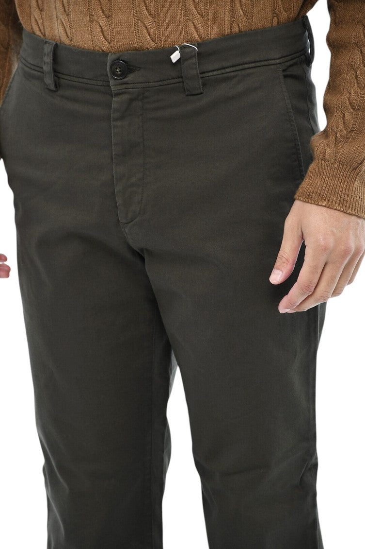 Dark Green Chino Trousers 3