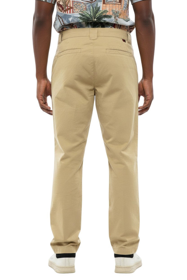 Beige Regular Solid Trousers 2