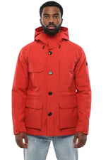 Red Solid Hood Jacket 1