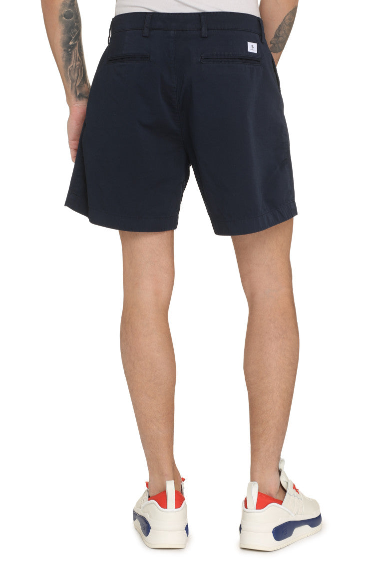 Navy Blue Solid Shorts 4