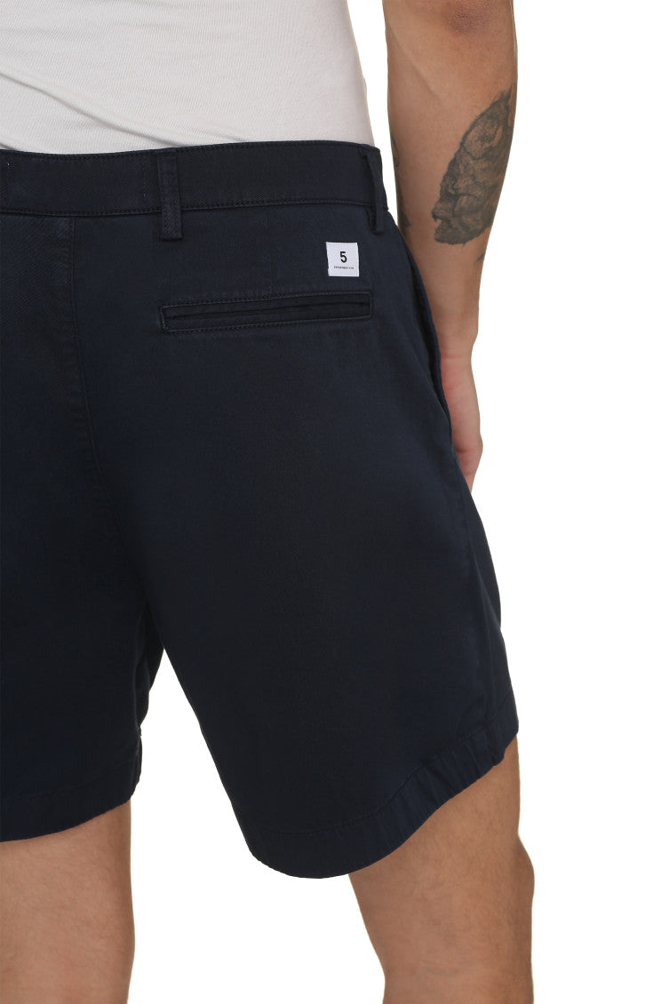 Navy Blue Solid Shorts 5