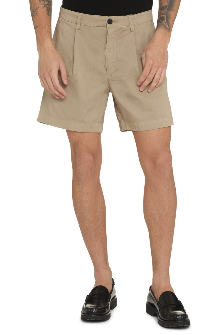 Light Beige Solid Shorts 3