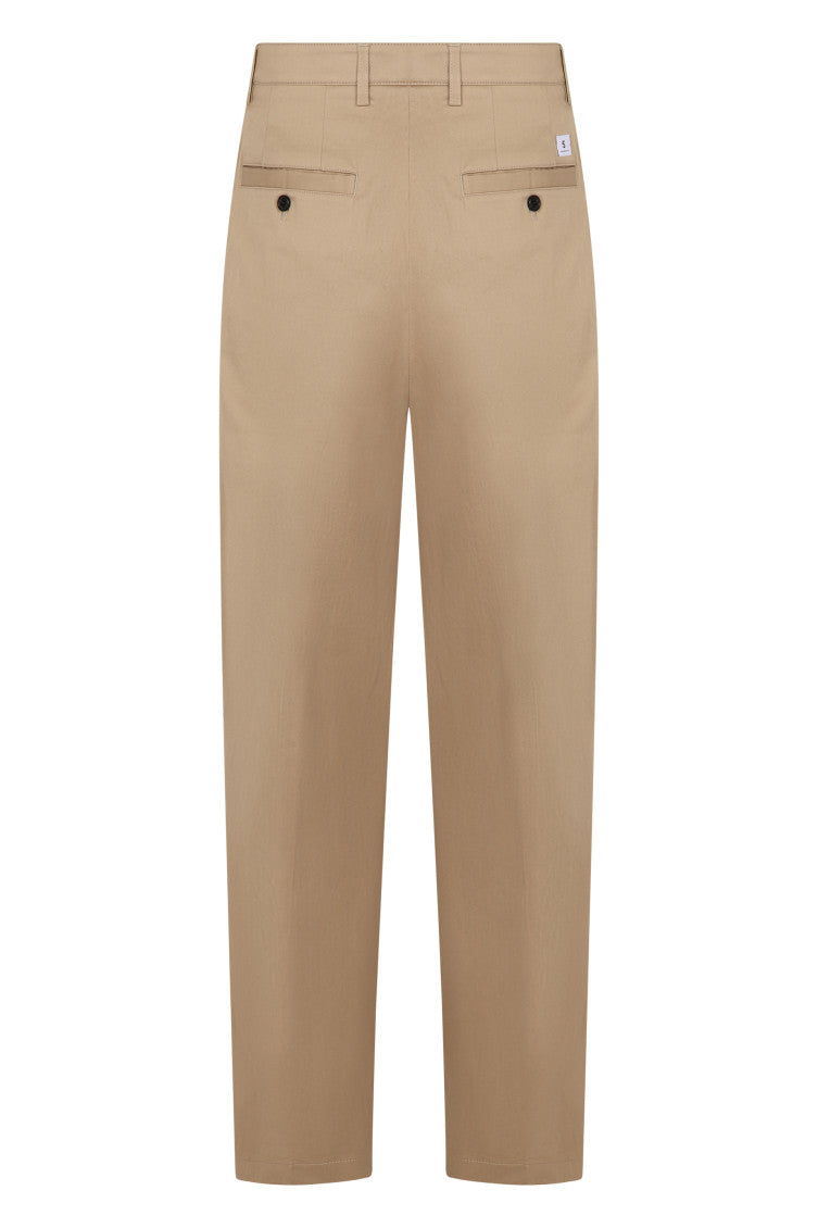Beige Tailored Pleated Trousers 2
