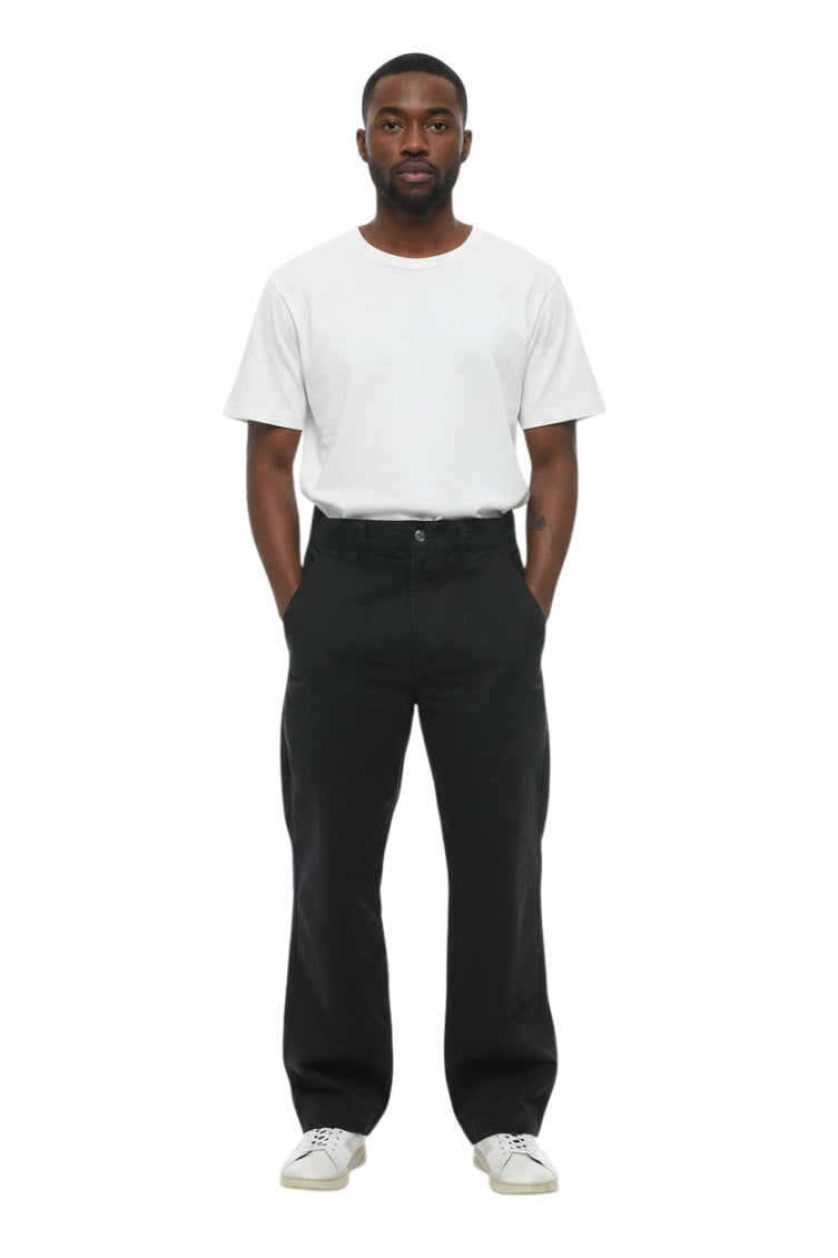 Black Flat Front Trousers 1