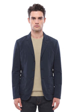 Blue Single Breasted Blazer 1