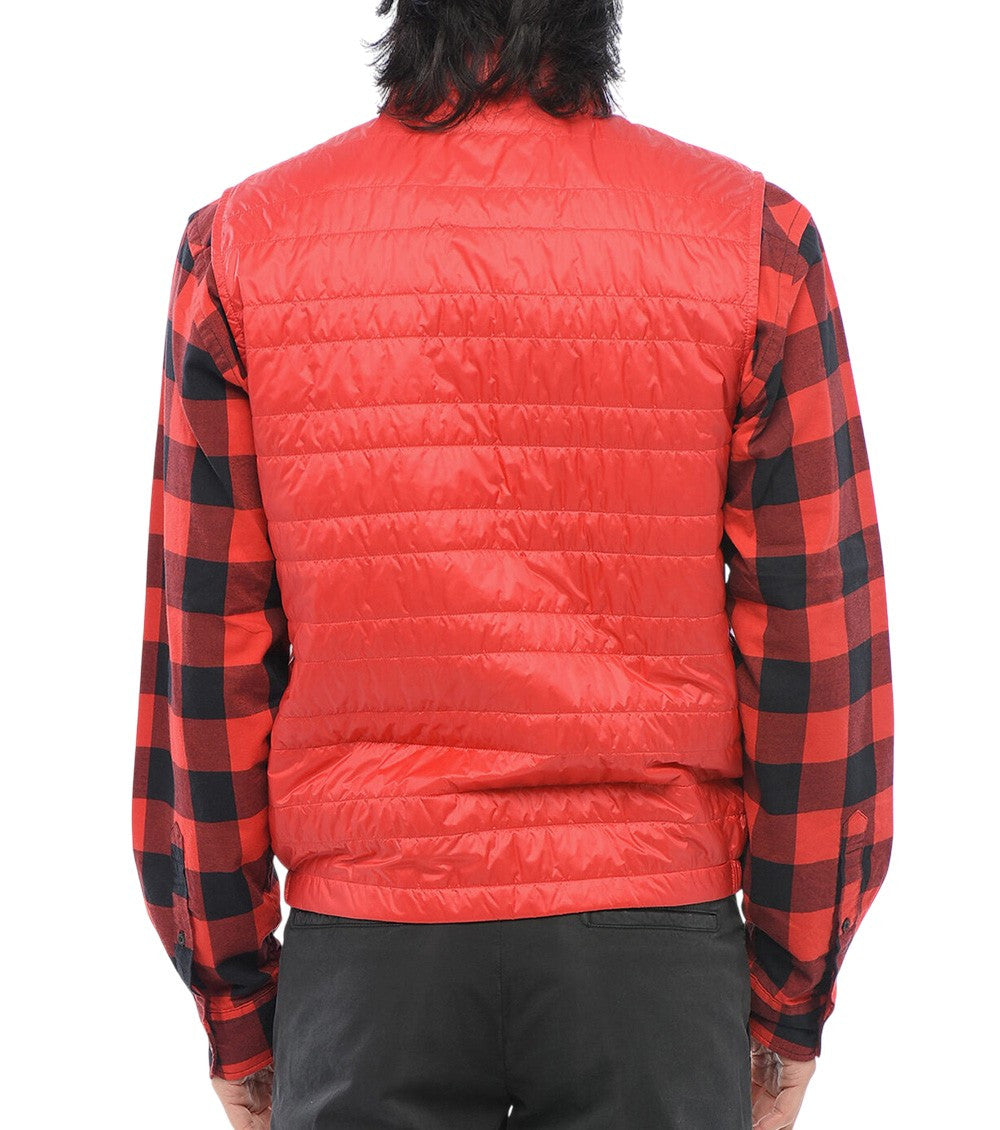 Red Logo Sleeveless Jacket 2