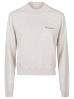 Grey Logo Mock Collar Sweater 1