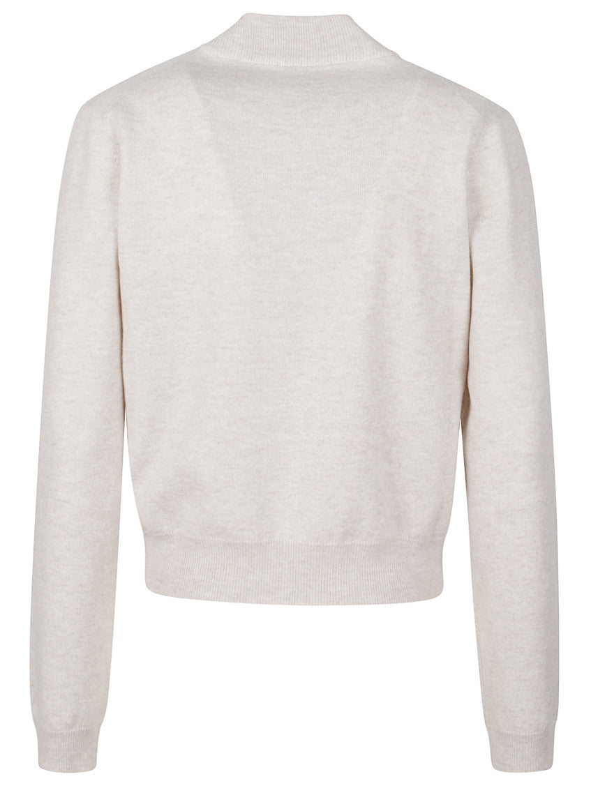 Grey Logo Mock Collar Sweater 2