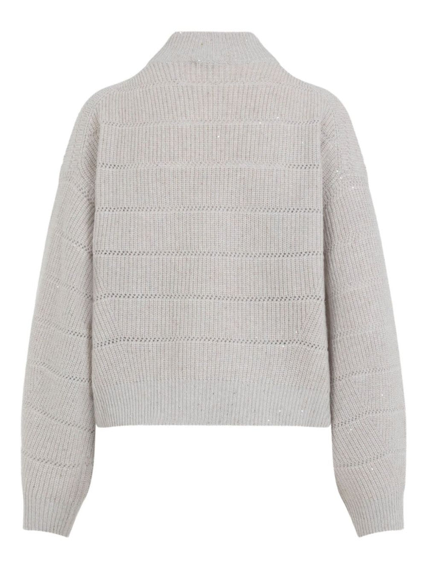Grey Knitted Turtle Neck Sweater 2