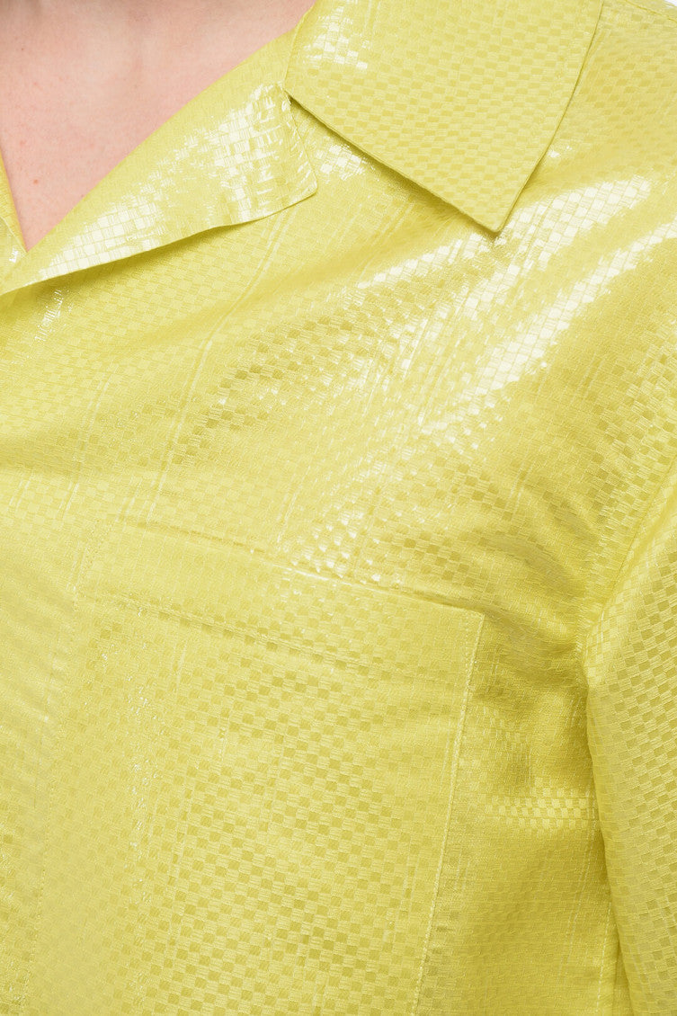 Yellow Relaxed Textured Shirt 3