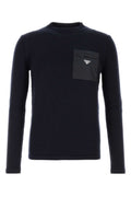 Dark Blue Knitted Sweater 1