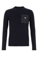 Dark Blue Knitted Sweater 1