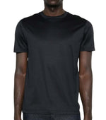 Blue Solid Crew Neck T-Shirt 1