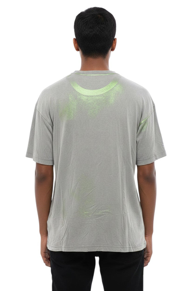 Grey Solid Crew Neck Unisex T-Shirt 2