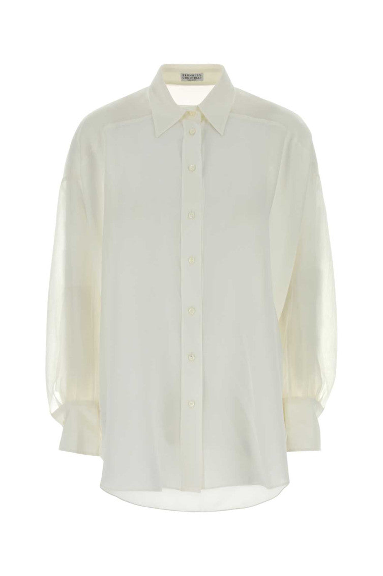 White Loose Solid Shirt 1