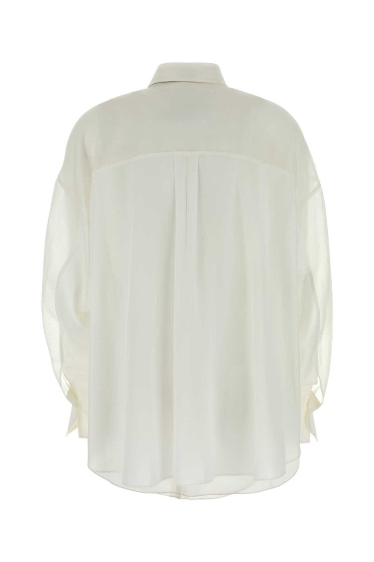 White Loose Solid Shirt 2