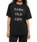 Black Single Graphic Crew Neck Oversized T-Shirt 1