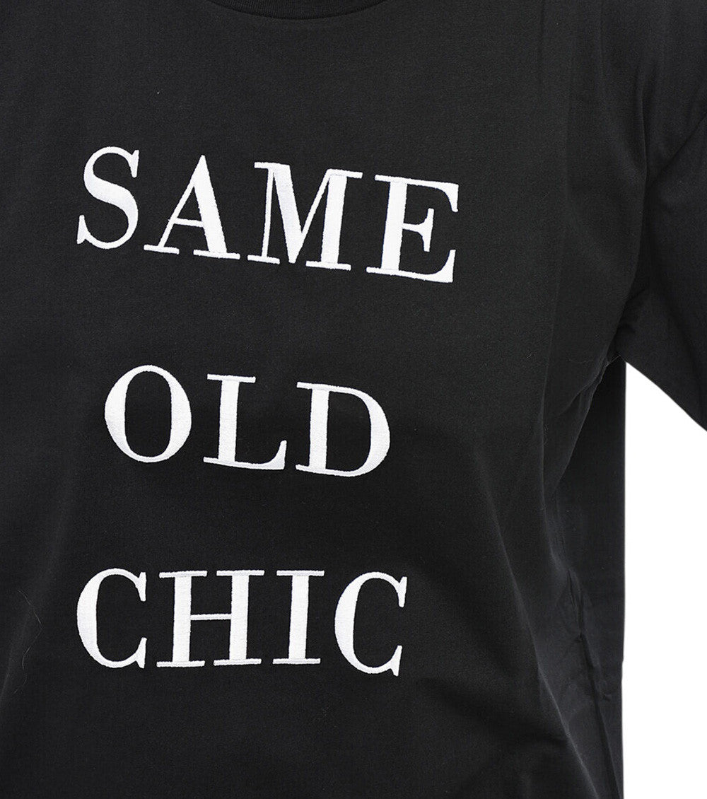 Black Single Graphic Crew Neck Oversized T-Shirt 3