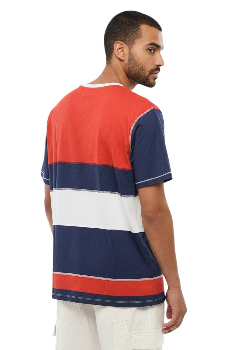 Multicolor Color Block Crew Neck T-Shirt 2